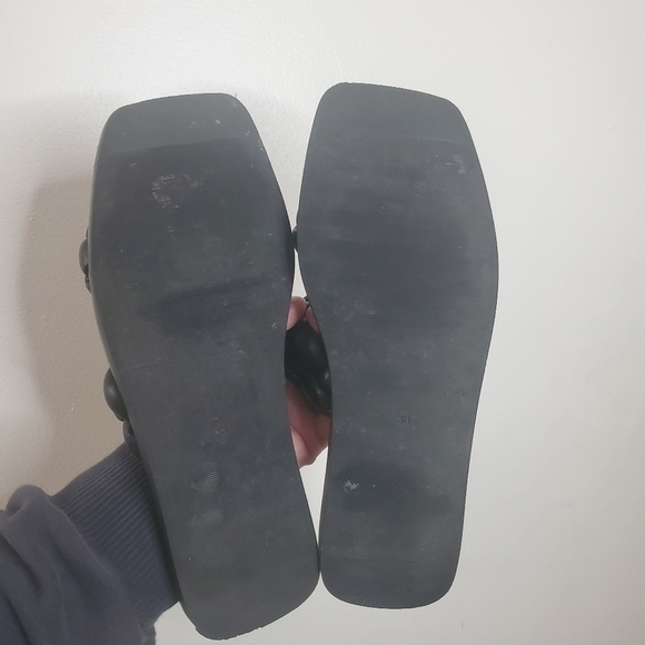 Womens H&M Black Braided Square Toe Sandals Size 7 - Picture 9 of 11